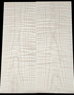 Carve Top 3A Curly Maple - Glued Up - Discounted for Small Knot - Image 1 of 4