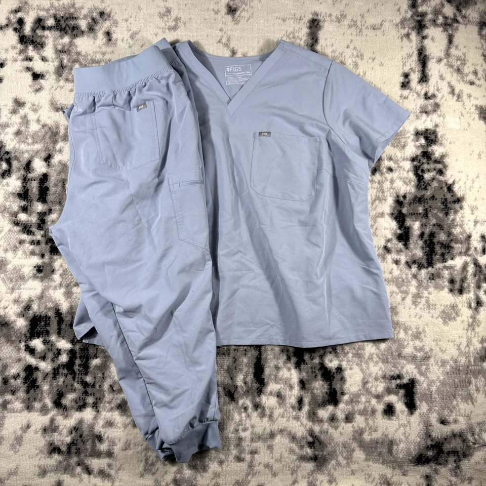 Figs Catarina / Zamora Set Womens Size 5XL / P4XL Light Blue Hospital Nursing - Image 1 of 4
