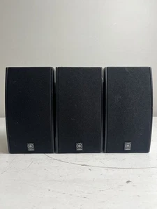 YAMAHA Set of 3 Bookshelf Speakers NS-AP1405BLS 6.5" Tall 3.5" Wide Black - Picture 1 of 10