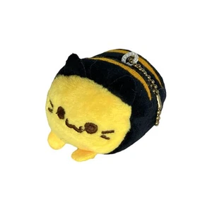 Portachiavi giocattolo peluche gatto giallo pagnotta nero bombo ape mini 3" - Foto 1 di 7