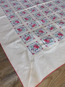 Vintage Rectangular Floral Tablecloth - Picture 1 of 14