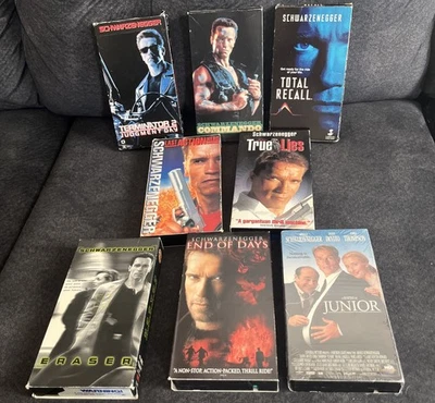 Arnold Schwarzenegger VHS Action Movie Lot - Total Recall, Judgement Day, & More - Image 1 of 3
