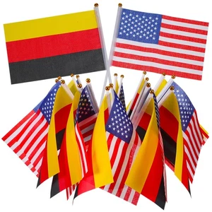 Banderas de mano de 20 piezas Bandera de Estados Unidos Banderas alemanas Banderas ondeando Escritorio - Imagen 1 de 11