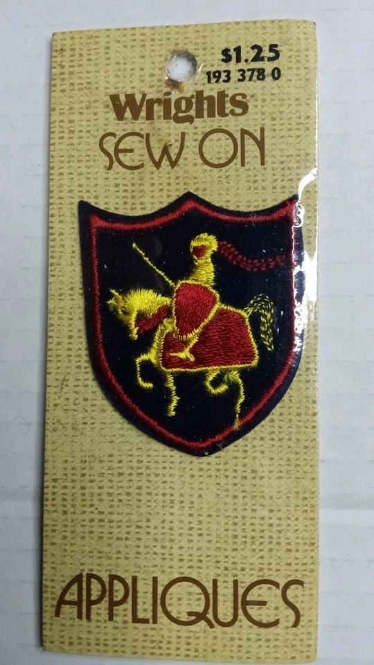 MEDIEVAL MOUNTED KNIGHT HORSE COMBAT KNIGHTHOOD ARMOR PATCH CREST BADGE CAVALRY  - Image 1 of 1