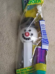 Vintage 1990er PEZ Frosty der Schneemann neu in versiegelter Verpackung weiß schwarz Hut - Bild 1 von 6