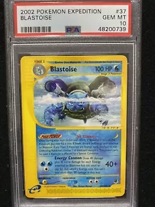2002 Pokemon Expedition Blastoise 37/165 PSA 10 Gem Mint - Picture 1 of 1