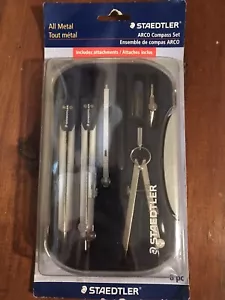 Set bussola Staedtler ARCO - 8 pezzi inclusa custodia in plastica 559 09 BK - Foto 1 di 7