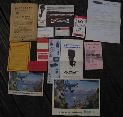 Kiekhaefer Mercury Outboard Motor Owners Guide-Registration Card-Maintance Guide - Image 1 of 4