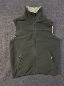 Pendleton Vest Men's M Reversible Fleece Olive Green/Light Green Full Zip Logo - Picture 1 of 12