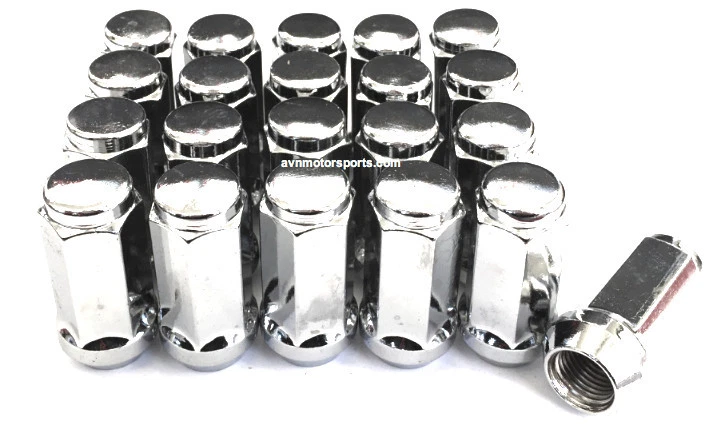 20 LUG NUTS BULGE ACORN 12x1.75 LONG CHROME FORD F150 EXPEDITION 1997-2000 1.75" - Image 1 of 2