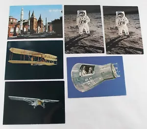 Nationales Luft- und Raumfahrtmuseum 6 Postkarten Flugzeuge, Astronaut, Apollo, Raketen - Bild 1 von 2