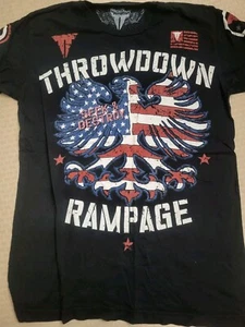 Throwdown Premium Rampage Quinton Jackson T-Shirt Men's M Double-Sided UFC MMA - Picture 1 of 3