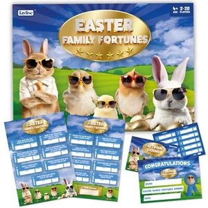 EASTER FAMILY FORTUNES | 20 Players | 20 game sheets, Easter Family Gam