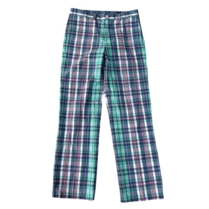 Vineyard Vines Boys Seaway Plaid Club Pants cotton size 18 - Picture 1 of 7