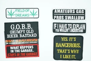  Funny, Adult, Novelty, Ironic, Iron On, Biker Patches, Assorted Styles - Picture 1 of 13