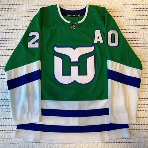 Carolina Hurricanes Hartford Whalers NHL Sebastian Aho Adidas Hockey Jersey (50) Cover