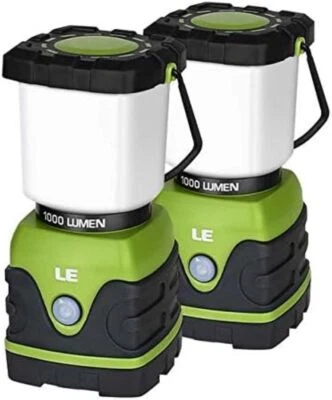 LE 1000LM Battery Powered LED Camping Lantern Portable Emergency Hike, 2 Pack - Image 1 of 4