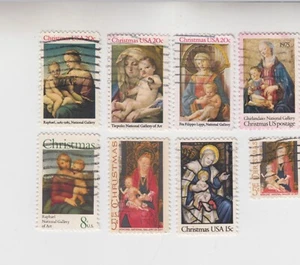 US Christmas. Madonna & child. Paintings by Raphael, Tiepolo, Lippi, Ghirlandaio - Picture 1 of 1