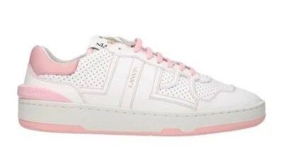 Lanvin Clay Low Top Sneakers, White/ Light Pink, Womens US 9 (Lanvin Sz 41) NWB - Image 1 of 4