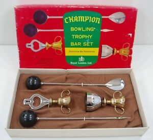 Vintage New Champion Bowling Trophy Bar Set Royal London Ltd