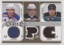 2008-09 O-Pee-Chee Triple Materials Jaromir Jagr Patrik Elias Milan Michalek