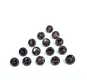 AAA Quarzo Fumè Naturale 3,5mm Forma Tonda Taglio Sfaccettato Pietra Preziosa Sciolta Lotto 25 Pezzi - Foto 1 di 10