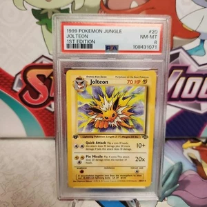 PSA 8 Jolteon 20/64 1st Edition Non Holo - Jungle - Pokemon TCG - SHIPS FAST - Picture 1 of 2