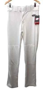 Rawlings Adult White Stretch Relaxed Long Baseball Pants LNCHSR-W-89 Size Medium - Picture 1 of 3