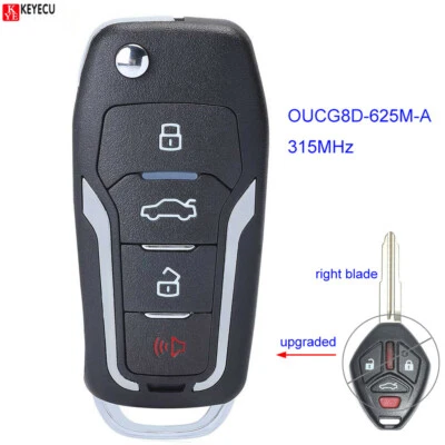 for Mitsubishi Lancer 2008-2015 Upgraded Flip Remote Car Key Fob OUCG8D-625M-A - Image 1 of 2