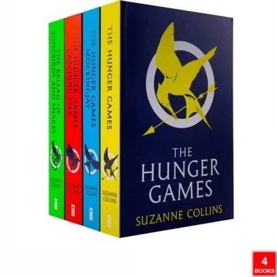 Hunger Games 4 Books Collection Set by Suzanne Collins Catching Fire, Mockingjay - Image 1 of 3