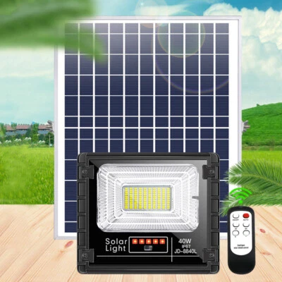 Waterproof 25W 60W 100W 200W 300W LED Solar Flood Light With Battery Indicator - Image 1 of 4
