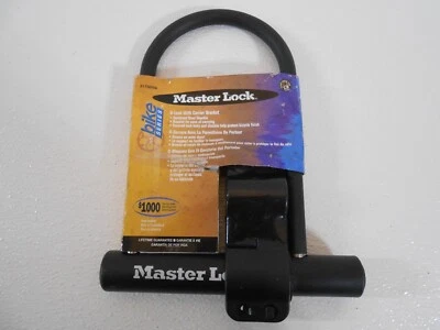 Bicycle Bike U Lock Master Lock 8175D W/ Carrier Bracket 2003 Cylindrical KeyNew - Image 1 of 4