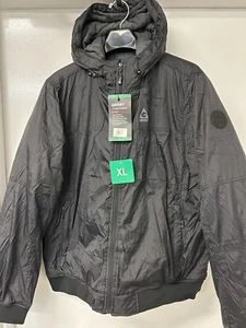 NEW Mens XL Gerry INSULATED Poly-Fill Nylon Bomber Jacket Zip-Pockets Black - Picture 1 of 9
