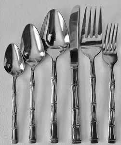 Sunshine Estia Royal Suprema Exotic BAMBOO Stainless Korea Flatware YOUR CHOICE - Picture 1 of 9