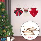 Wall Hanging Rod Set 20 Pcs Wall Hanger Sleeve Wooden Accessory for
