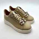 Sneakers Stokton IN Veal Beige With Accessory Of Pearls Tear-Off Art. 842-D