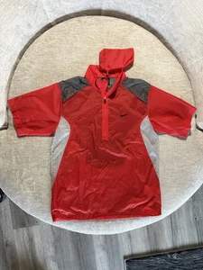 Nike Golf Windbreaker Jacket Mens Medium Hooded Pullover Zip Pocket Nylon - Picture 1 of 11
