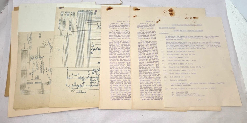 1950s Boston & Maine RR Diesel School EMD F-7  Control Circuits Training Docs - Image 1 of 4
