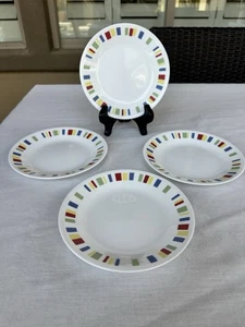 Juego de 4 platos de pan Corelle Memphis 7” colorido vitrelle geométrico EE. UU. - Imagen 1 de 6