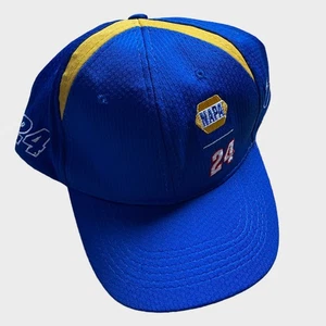 Sombrero de camionero de béisbol Napa Racing #24 azul amarillo cierre de gancho - Imagen 1 de 6