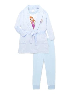 Disney's Frozen  Elsa and Anna  Girls Pajama Set and Robe Set, 3-Piece - Large - Picture 1 of 1