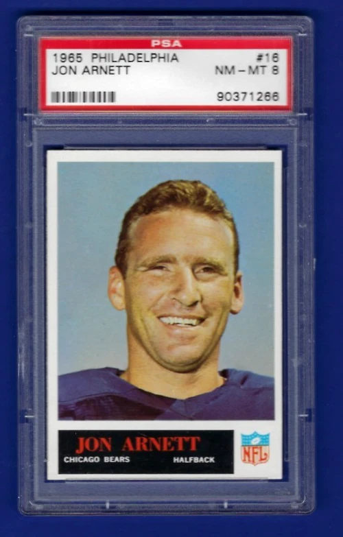 1965 Philadelphia #16 Jon Arnett - PSA 8 - Chicago Bears - Image 1 of 1