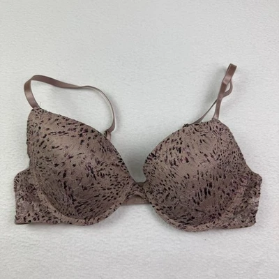 Jessica Simpson 胸罩 尺寸 36C 深聚拢 蕾丝 米色 紫色 — 第 1/4 张图片