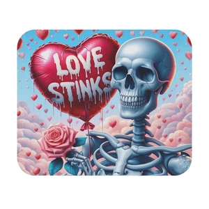 Skelett Liebe stinkt Mauspad, süße Schreibtischdeko, Valentinstag Geschenk, - Bild 1 von 5