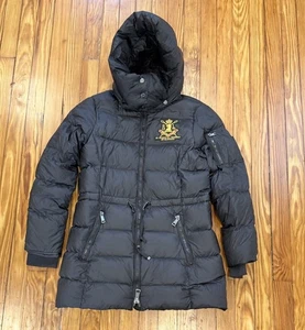 Polo Ralph Lauren Coat Jacket Puffer Down Black Bleecker Crest Women’s Medium - Picture 1 of 5