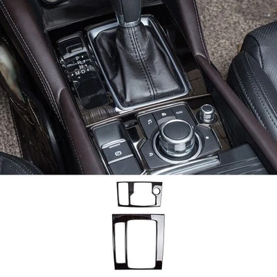 Cuadro de cambio de marchas de consola central de acero negro para Mazda 6 Atenza 2017-2019 Foto 1 de 4