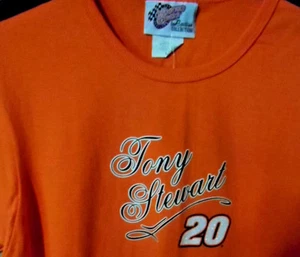 NEW WITH TAGS-WOMENS WINNERS CIRCLE TONY STEWART SHIRT- 20-ORANGE/BLACK-SIZE L  - Picture 1 of 8