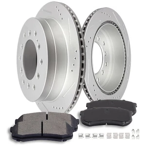 Rear Ceramic Brake Pads And Rotors For Lexus GX470 Toyota FJ Cruiser Sequoia - Picture 1 of 3