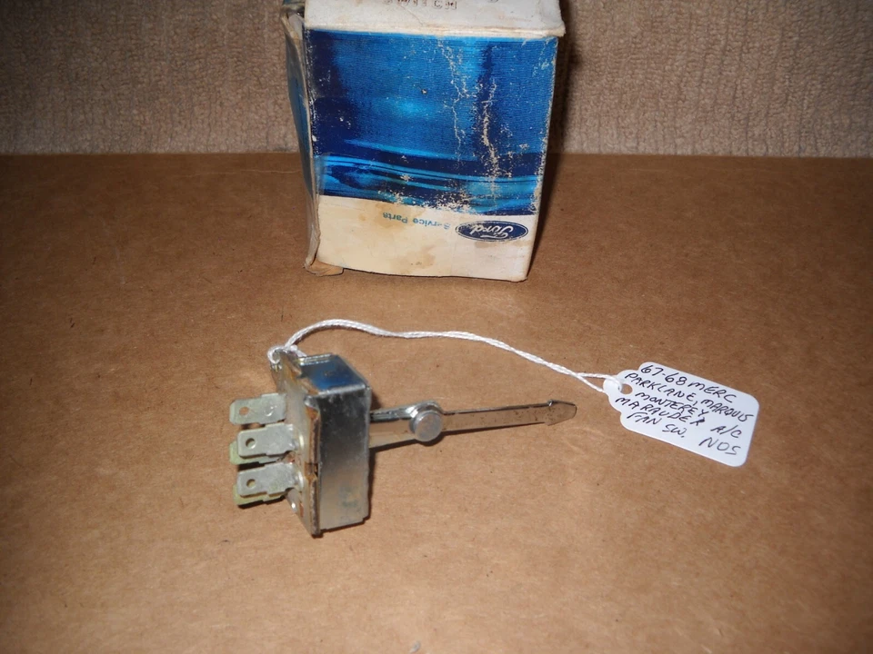 Interruptor ventilador calentador aire acondicionado nuevo Ford 67-68 Mercury Parklane Marquis Monterey Marauder Foto 1 de 1