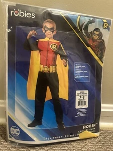 Robin Costume By Rubies Kids Young Justice Superhero Halloween Fancy Dress M 7-8 - Picture 1 of 5